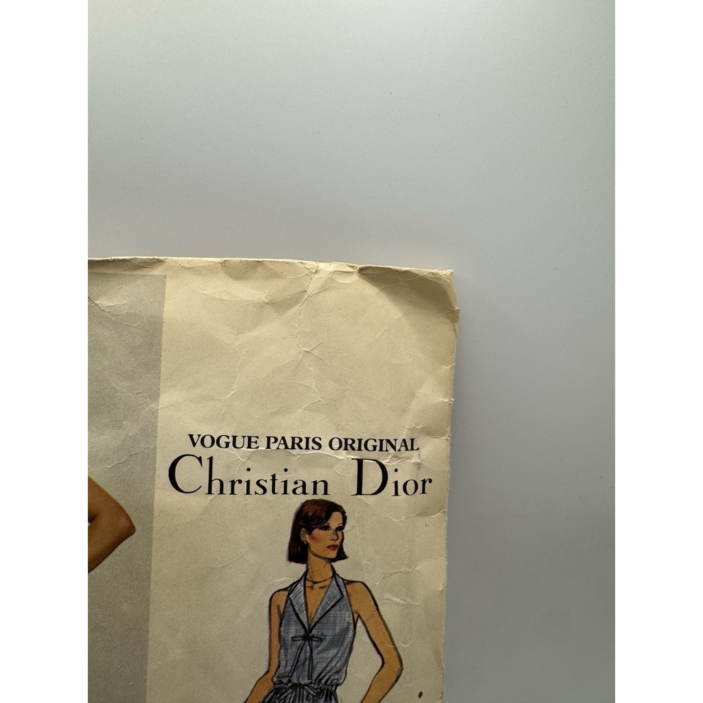 Vogue 1648 Christian Dior Paris Original Halter Dress Pattern Sz 10 Cut 1970s - Picture 4 of 15